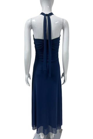 Elegant Halter Evening Dress with Embellishment