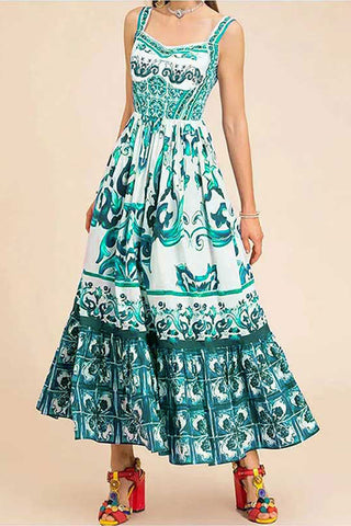 V-Neck Bohemian Maxi Dress