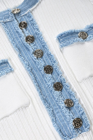 Button-Front Knit Maxi Dress