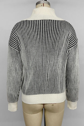Striped Collared Sweater