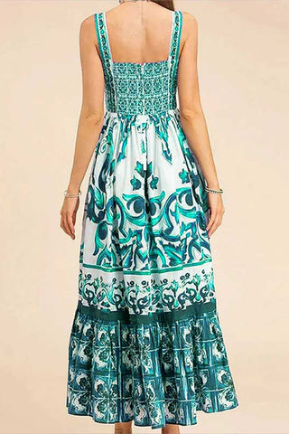 V-Neck Bohemian Maxi Dress