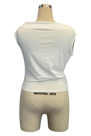 Off-Shoulder Draped Tank Top