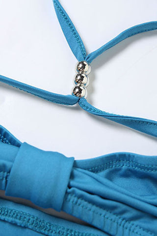 Strappy Ruched Skirt Set