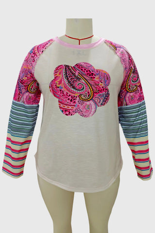 Patchwork Long Sleeve Top