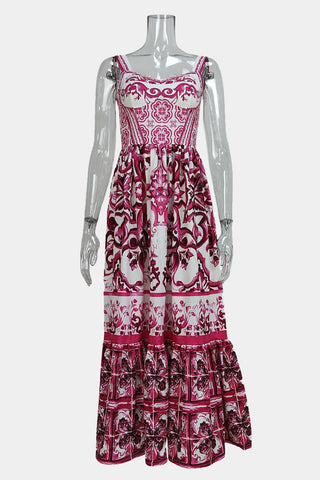 V-Neck Bohemian Maxi Dress