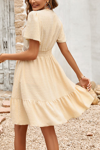 Flowy Casual Dress with V-Neck