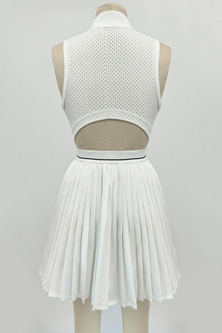 Pleated Skirt Set with Cropped Top