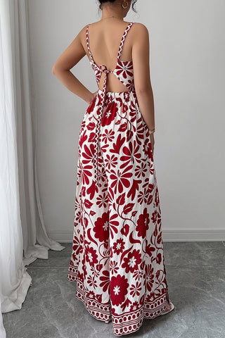 Spaghetti Strap Floral Maxi Dress
