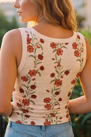 Floral Scoop-Neck Tank