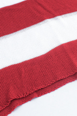 Star Stripe V-Neck Knit Top