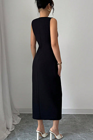 Elegant Bow Accent Casual Dress