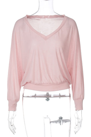 V-Neck Relaxed-Fit Blouse