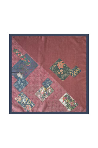 Patchwork Floral Print Square Scarf