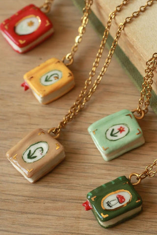 Mini Book Pendant Necklace