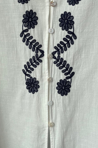 Floral Button-Front Blouse