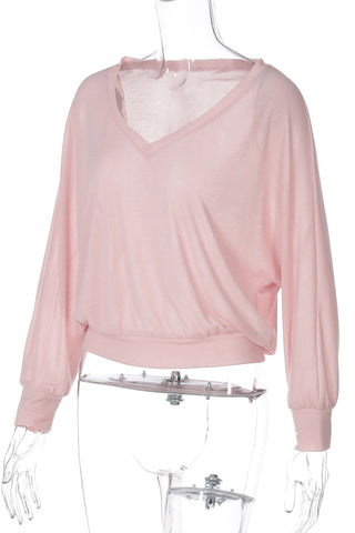 V-Neck Relaxed-Fit Blouse