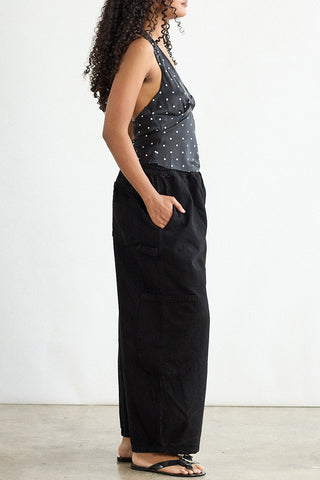 Elastic Waist Wide-Leg Jeans