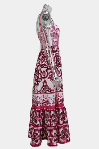 V-Neck Bohemian Maxi Dress