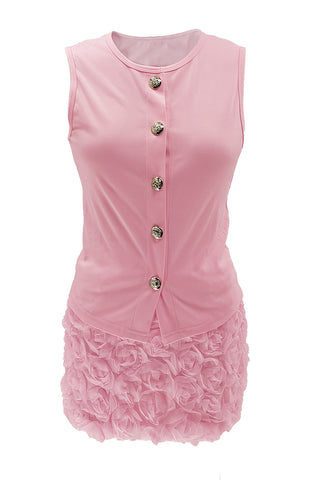 Elegant Button-Down Skirt Set