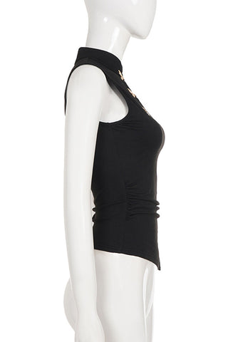 Ornament Asymmetric Tank Top