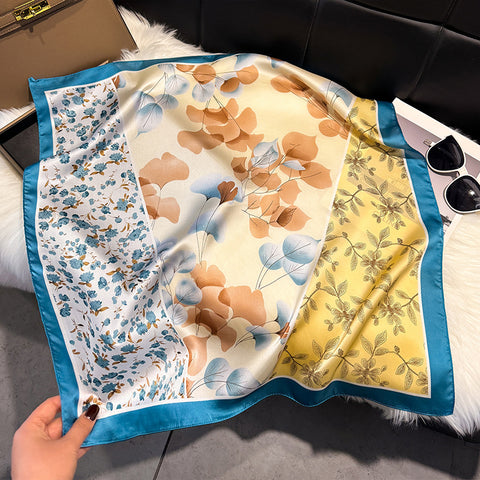 Floral-Print Square Scarf