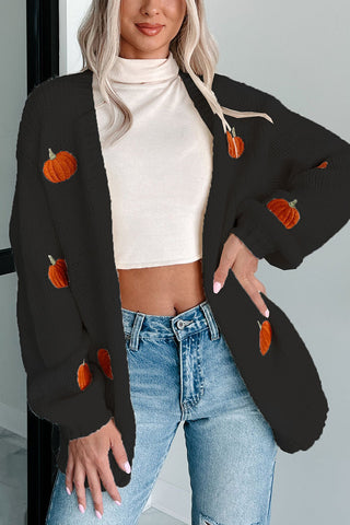 Pumpkin Patch Knit Open Front Cardigan