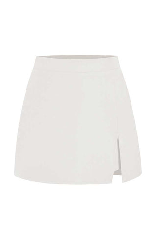 High-Waist Front Slit Mini Skirt