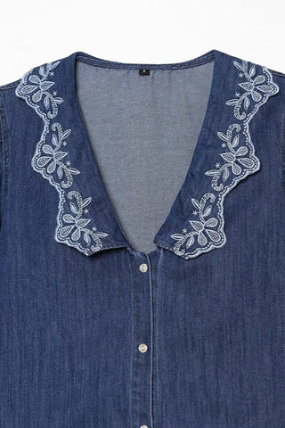 Floral V-Neck Puff Sleeve Blouse
