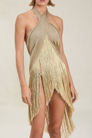 Fringe Halter Sleeveless Tank Top