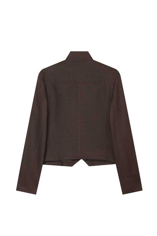 Double-Breasted Stand Collar Military Jacket