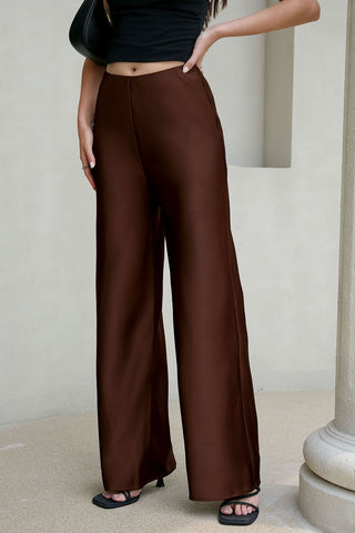 High-Waist Wide-Leg Casual Pants