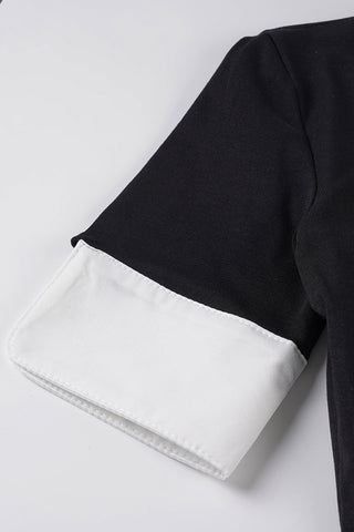 Contrast Collar Short Sleeve T-Shirt