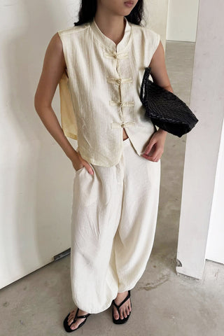 Sleeveless Knot-Detail Tank Top