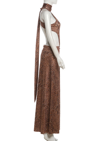 Halter Maxi Cutout Dress