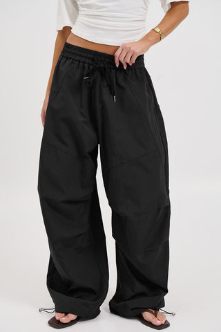 Drawstring Wide-Leg Casual Pants