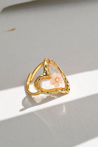 Floral Resin Statement Ring