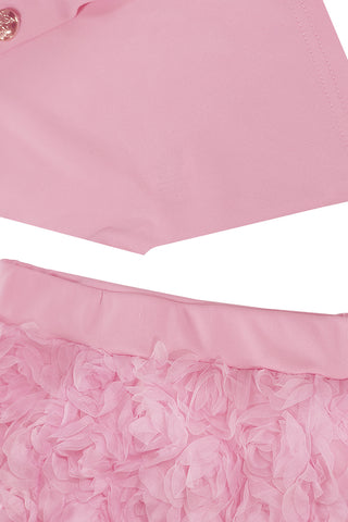 Elegant Button-Down Skirt Set