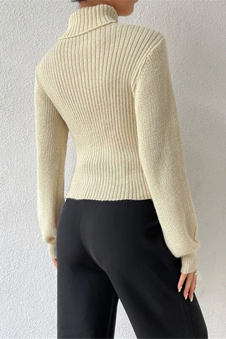 Cut-Out Ribbed Knit Top