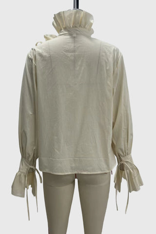 Ruffle Collar Long Sleeve Blouse
