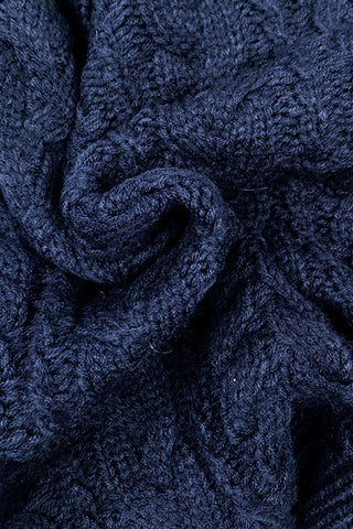 Cable Knit V-Neck Tie Front Cardigan