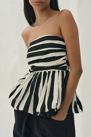 Striped Peplum Camisole Top