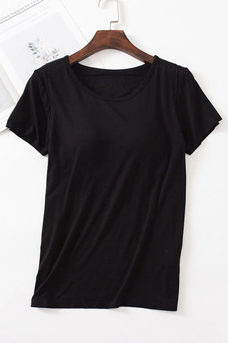 Built-In Bra Short-Sleeve T-Shirt
