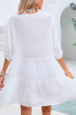 Lace Insert Tunic Blouse