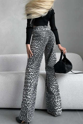 High-Waisted Straight Jeans