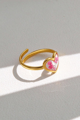 Floral Resin Statement Ring