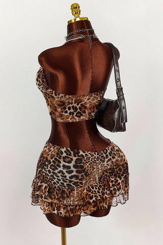 Strapless Printed Skirt Set