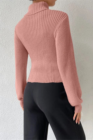 Cut-Out Ribbed Knit Top
