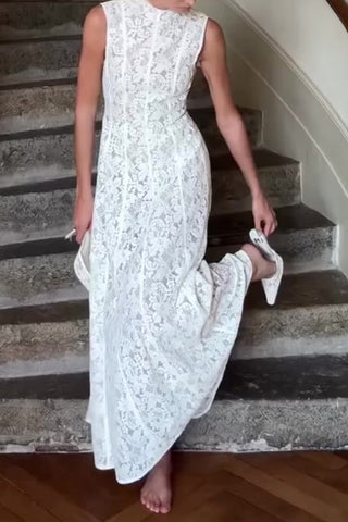 Sleeveless A-Line Evening Dress