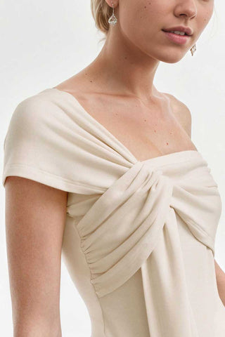 One-Shoulder Knot Front Tank