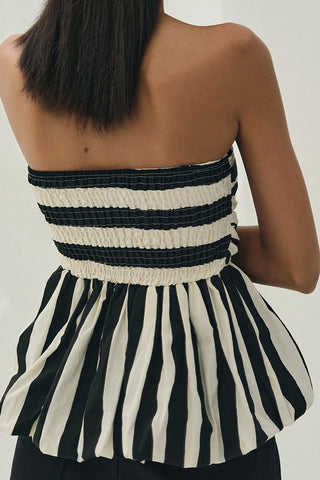 Striped Peplum Camisole Top